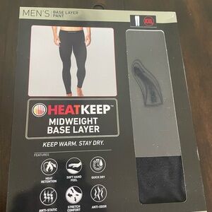 NEW HeatKeep Men’s Black  Base Layer Pant, Size XXL